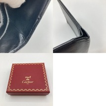 ◎◎ Cartier カルティエ 2つ折り札入れ パシャ 財布 箱付 ブラック やや傷や汚れあり_画像10