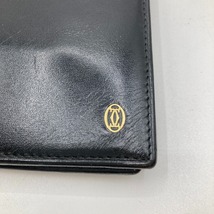 ◎◎ Cartier カルティエ 2つ折り札入れ パシャ 財布 箱付 ブラック やや傷や汚れあり_画像5