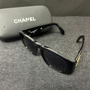 CHANEL シャネル サングラス 01450 94305 ブラック系 ケース付き 240419 ◎インボイス対応可◎