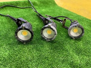 メーカー不明 LEDガーデン照明 ガーデンライト 防雨型 電球色 100v コンセント 3台セット 即日無料発送！！