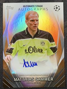 ★25枚限定 2023-24 Topps UEFA Competitions Ultimate Stage Auto Orange Matthias Sammer Dortmund マティアス・ザマー 直筆サインカード