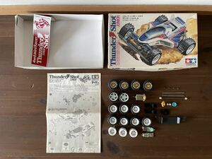 本体欠品■箱 説明書 細かいパーツのみ■サンダーショットJr. 1/32レーサーミニ四駆シリーズNo.9 田宮 TAMIYA タミヤ 1988年 当時物