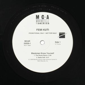 Promo盤 Femi Kuti Blackman Know Yourselfレコード