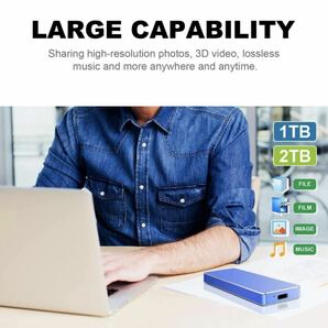 外付けハードドライブ Type-C USB 3.1 2TB 黑の画像3