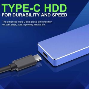 外付けハードドライブ Type-C USB 3.1 2TB 青の画像2