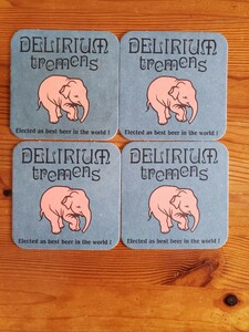 ベルギービール　デリリウム　コースター　4枚　delirium