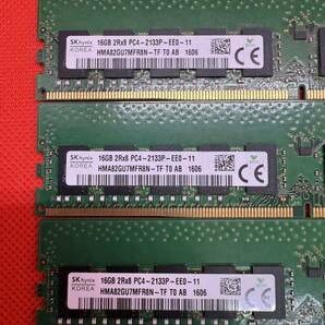 写真現状 16GB PC4-2133P サーバー用DDR4メモリ 16GB 3種類6枚セット計96GB 管10の画像6