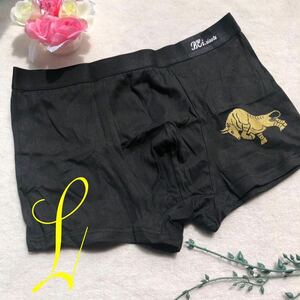  new goods men's L size BeiXiaoTu black Gold Mix wild boxer shorts boxer brief men's underwear 