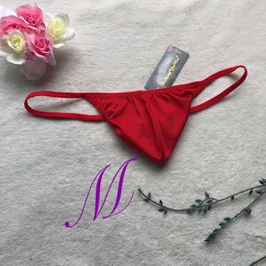 新品 メンズ　Mサイズ　もっこり　セクシー　レッド　Yバック 　ストレッチ sexy Tバック ビキニブリーフ ショーツ　パンツ