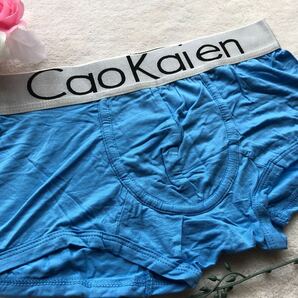 新品 メンズ Mサイズ CaoKaien ライトブルー ワイルド セクシー エロセクシー ボクサーパンツ ボクサーブリーフ の画像2