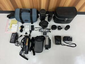 【中古品】まとめ売り HITACHI SONY ビデオカメラ VM-E53 OCD-TR555 PENTAX リコー 一眼レフカメラ カメラボディ Komura TAKUMAR レンズ 