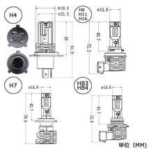 led フォグランプ ヘッドライト h8 h9 h11 ledバルブ ヘッドライトバルブ 明るい 爆光 車検対応 12v 24v トラック ポン付け ホワイト M3_画像7