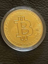 ビットコイン ゴールド メダル ゴルフ マーカー　ケース入り 1枚 _画像1