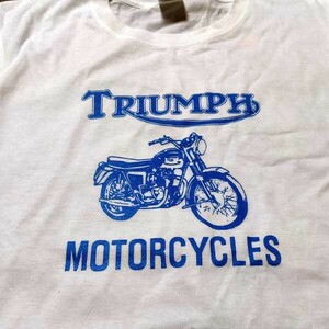 送料無料【Triumph Motorcycles】トライアンフ/ ホワイト★選べる5サイズ/S M L XL 2XL/ヘビーウェイト 5.6オンス