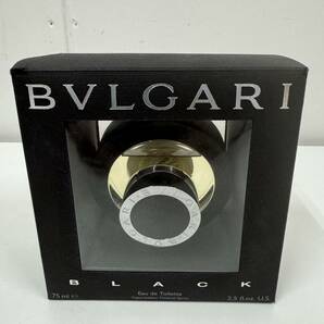 BVLGARI ブルガリ 香水 BLACK ブラック EAU DE TOILETTE オードトワレ 75ml 箱付 残量たっぷりの画像1