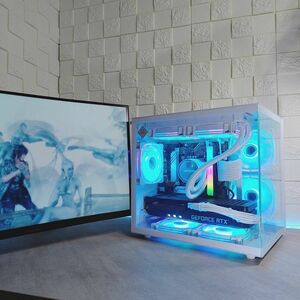 【２面ガラス ゲーミングPC】デスクトップパソコン／i9／ミニタワー／WHITE ホワイト 白／簡易水冷／ゲーム 配信 動画 編集