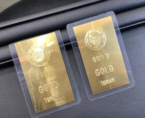 u0612 徳力 純金シート 1g 2枚 K24 ゴールド 999.9 貴金属 