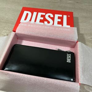 1円スタート売切り 新品未使用 ディーゼル DIESEL 財布 長財布 L字 ラウンドファスナー レザー 小銭入れ ロゴ 革 X08190 ブラックの画像7