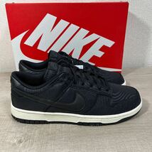 1円スタート売切り 新品未使用 NIKE ナイキ DUNK LOW RETRO PRM ダンク ロー レトロ プレミアム 黒 ブラック 箱有り 28cm US10 完売品_画像3