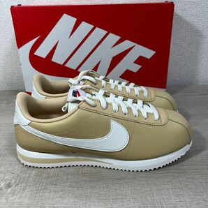 1円スタート売切り 新品未使用 NIKE CORTEZ ナイキ コルテッツ スニーカー 定番 ホワイト ベージュ 26.5cm レザー 完売品の画像3