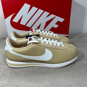 1円スタート売切り 新品未使用 NIKE CORTEZ ナイキ コルテッツ スニーカー 定番 ホワイト ベージュ 28cm レザー 完売品の画像3