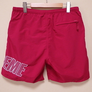 ☆ 19SS Supreme シュプリーム Logo Applique Water Short ロゴ アップリケ ウォーター ショーツ ショートパンツ 海パン 水着 (赤M)MMGの画像3