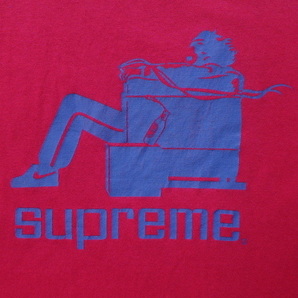 ☆ 初期 2002年 02 Supreme シュプリーム Maxell Tee マクセル Tシャツ Blown Away Guy nike ナイキ (レッド赤L)ESGの画像3