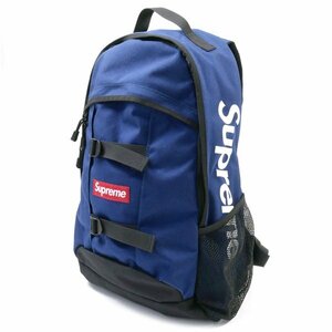 ☆ 14SS Supreme シュプリーム Logo Backpack ロゴ バックパック リュック box logo ボックスロゴ (ネイビー紺)EGD