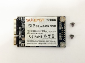 内蔵SSD 512GB mSATA 旭東エレクトロニクス SUNEAST SE800-m512GB 送料無料