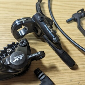 シマノ SHIMANO deore xt ブレーキ BR M8000 BL m 8000 フロント リア ブレーキ レバー セット キャリバーマウント付き 前後セットの画像3