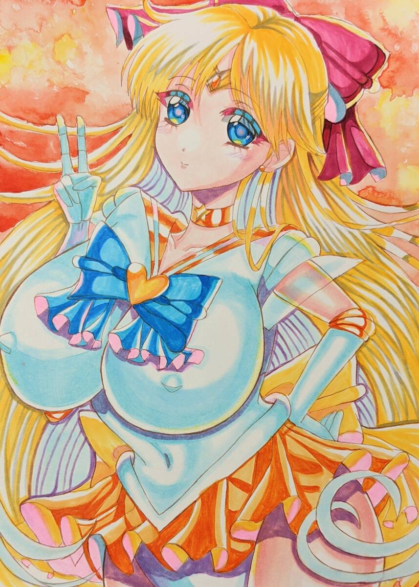 Doujin Hand-Drawn artwork illustration Sailor Moon Sailor Venus A4, Comics, Anime Goods, Hand-drawn illustration