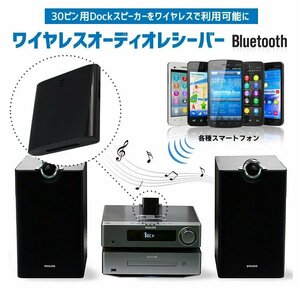 Bluetooth対応オーディオレシーバー　30pinアダプタ ワイヤレス音楽受信機 iPhone3/4 ipad ipod BTADPG633
