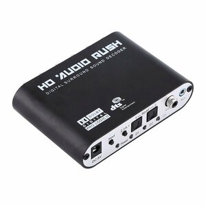 5.1ch対応アナログオーディオデコーダ DTS/AC-3/Dolbyデジタル等をアナログ変換 6RCA出力 S/PDIF DTS51