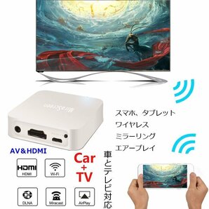 HDMI AVドングルレシーバー ワイヤレスミラーリング スマホの画面を無線転送でテレビに共有 HDMI＆AV出力 MSHDAV21の画像2