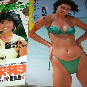 週刊プレイボーイ1983-84年2冊◆表紙=河合奈保子/西脇美智子/安田成美/ミミ萩原/渡辺良子/黒川ゆり/つちやかおり/栗原景子/富田靖子の画像8