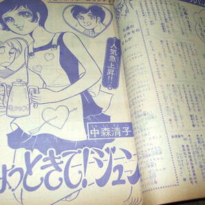 週刊マーガレット1971年35号◆にしきのあきら/紀比呂子/わたなべまさこ/大島弓子/忠津陽子(最終回)/丘けい子/西谷祥子/新連載=長瀬みきの画像9