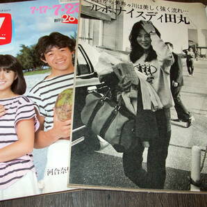 週刊TVガイド1982年2冊◆表紙=河合奈保子ほか・沢田研二&夏目雅子/田丸美寿々/坂口良子/大場久美子/美保純/松坂慶子の画像2