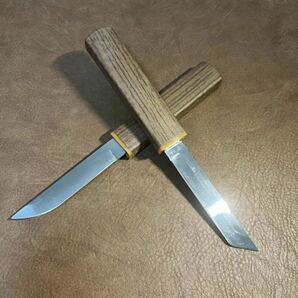 アウトドア キャンプ 日本刀型 鋼刃 釣り 野外登山 和式小刀 プラスチック鞘ナイフ の画像1