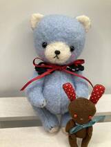 テディベア　ハンドメイド オリジナルベア　作家　はっさくBEAR ぬいぐるみ うさぎ_画像5