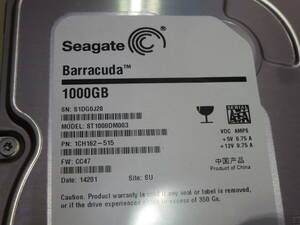 Seagate ST1000DM003 3.5 HDD 1TB SATA 動作品　中古