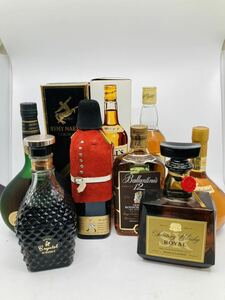 古酒 ブランデー ウイスキー 酒 SUNTORY ローヤル ナポレオン レミーマルタン バランタイン ホワイトホース 色々まとめ No.4-014-30