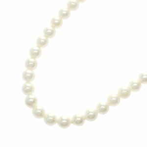 1円スタート 美品 アコヤ真珠 パールネックレス 55粒 55P 7.00-7.50mm pearl 金具 SILVER シルバー アクセサリー レディース ソーティング