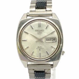 1円スタート 稼働品 SEIKO セイコー SEIKO5 DX セイコーファイブ 6106-7020 デイデイト 自動巻き AT 25石 シルバー文字盤 メンズ 腕時計