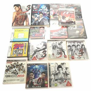 １円スタート ゲームソフト その他 16点まとめ 龍が如く プロ野球スピリッツ 漢検 等 スポーツゲーム PS2 PS3 DS 攻略本