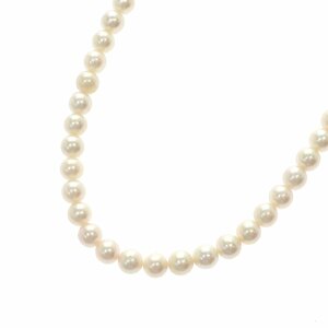 1円スタート 美品 アコヤ真珠 パールネックレス 65粒 65P 6.00-6.50mm pearl 金具 SILVER シルバー アクセサリー レディース ソーティング