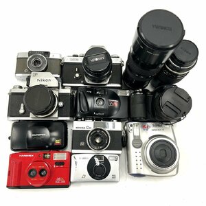 1円スタート カメラ レンズ 12点セット Canon キャノン NIKON ニコン オリンパス フジフィルム 等 一眼レフ フィルムカメラ 動作未確認