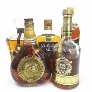 １円スタート お酒 5点まとめ SUNTORY サントリー WHISKY ウイスキー CREST12年 クレスト Ballantines バランタイン12年 等 古酒