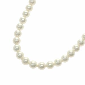 1円スタート 極美品 花珠真珠 ネックレス 53粒 53P 7.5～8.0mm アコヤ真珠 pearl 金具 K14 585 アクセサリー ジュエリー レディース 鑑別書