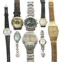 1円スタート 腕時計 まとめ8点セット SEIKO セイコー CASIO カシオ等 クォーツ ソーラー クロノグラフ ラウンド スクエア 稼働品 含_画像1