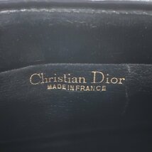 1円スタート Christian Dior クリスチャンディオール トロッター柄 クラッチバッグ ゴールド金具 ロゴ セカンドバッグ キャンバス ブラック_画像8